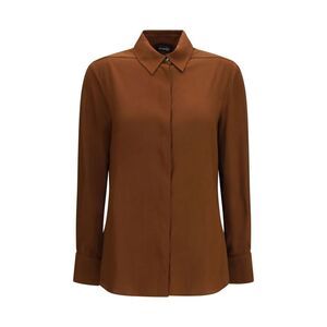 Ella Brown Silk Women's Blouse